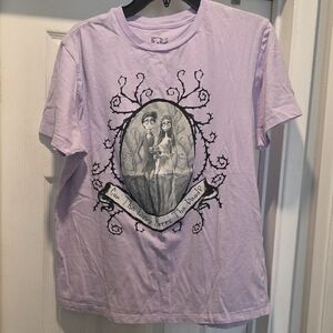 buttons Lavender Tim Burton Corps Bride Graphic Tee